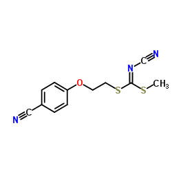 [2-(4-Cyanophenoxy)ethyl]methyl-cyanocarbonimidodithioate结构式