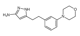 5-[2-(3-morpholin-4-ylphenyl)ethyl]-1H-pyrazol-3-amine结构式