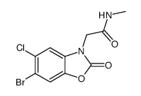 6-bromo-5-chloro-3-(methylcarbamoylmethyl)-2-benzoxazolone Structure