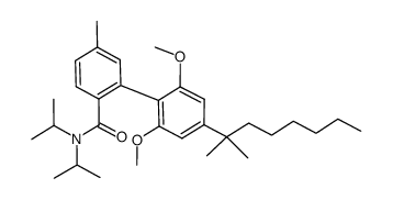 2-(N,N-diisopropylcarboxamido)-5-methyl-2',6'-dimethoxy-4'-(1'',1''-dimethylheptyl)biphenyl Structure