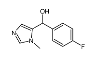 (4-fluorophenyl)(1-methyl-1H-imidazol-5-yl)methanol结构式