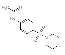 N-(4-(哌嗪-1-基磺酰基)苯基)乙酰胺结构式