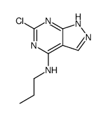 (6-chloro-1(2)H-pyrazolo[3,4-d]pyrimidin-4-yl)-propyl-amine Structure