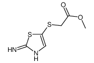 Methyl [(2-amino-1,3-thiazol-5-yl)sulfanyl]acetate结构式