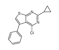 4-chloro-2-cyclopropyl-5-phenyl-thieno[2,3-d]pyrimidine结构式