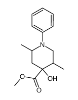 4-hydroxy-2,5-dimethyl-1-phenyl-piperidine-4-carboxylic acid methyl ester结构式