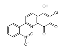 6-chloro-5-hydroxy-2-(2-nitrophenyl)quinoline-7,8-dione结构式