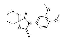 3-(3,4-dimethoxyphenyl)-4-methylidene-1-oxa-3-azaspiro[4.5]decan-2-one结构式