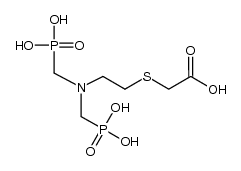 thioglycolic acid S-ethyliminobis(methylenephosphonic acid)结构式