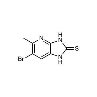 6-bromo-5-methyl-1,3-dihydro-2H-imidazo[4,5-b]pyridine-2-thione Structure