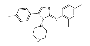 N-(2,4-dimethylphenyl)-4-(4-methylphenyl)-3-morpholin-4-yl-1,3-thiazol-2-imine结构式