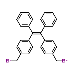 1,2-二苯基-1,2-二(4-苄溴基苯基)乙烯结构式