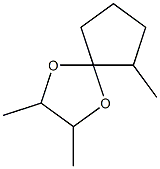 1,4-Dioxaspiro[4.4]nonane,2,3,6-trimethyl-,[2R-[2-alpha-,3-bta-,5-alpha-(R*)]]-(9CI) Structure
