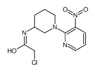 2-氯-N-[1-(3-硝基-2-吡啶基)-3-哌啶基]乙酰胺结构式