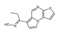 oxime de la propionyl-6 pyrrolo[1,2-a]thieno[2,3-e]pyrazine结构式