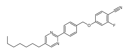 2-fluoro-4-[[4-(5-heptylpyrimidin-2-yl)phenyl]methoxy]benzonitrile结构式
