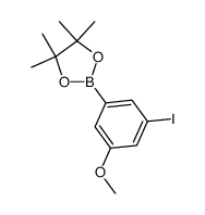 2-(3-iodo-5-methoxy-phenyl)-4,4,5,5-tetramethyl-1,3,2-dioxaborolane结构式