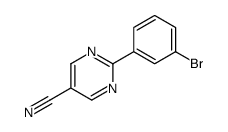 2-(3-bromophenyl)pyrimidine-5-carbonitrile结构式
