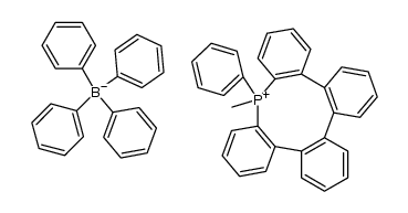 17-methyl-17-phenyl-17H-tetrabenzo[b,d,f,h]phosphoninium, tetraphenylborate(1-)结构式