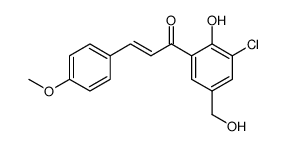 (E)-1-(3-Chloro-2-hydroxy-5-hydroxymethyl-phenyl)-3-(4-methoxy-phenyl)-propenone结构式