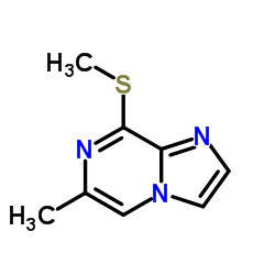 6-甲基-8-(甲基硫代)-咪唑并[1,2-a]吡嗪结构式