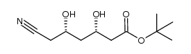 tert-butyl (3S,5S)-6-cyano-3,5-dihydroxyhexanoate结构式