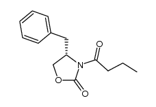 (S)-N-butyryl-4-benzyloxazolidin-2-one结构式