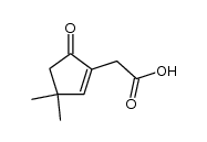 2-(3,3-dimethyl-5-oxocyclopent-1-en-1-yl)acetic acid结构式