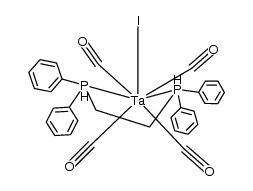 tetracarbonyl{1,2-bis(diphenylphosphino)ethane}iodotantalum Structure