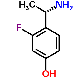 4-[(1S)-1-Aminoethyl]-3-fluorophenol结构式