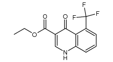 乙基 4-氧亚基-5-(三氟甲基)-1,4-二氢喹啉-3-甲酸基酯结构式