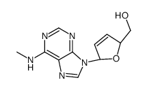 [(2S,5R)-5-[6-(methylamino)purin-9-yl]-2,5-dihydrofuran-2-yl]methanol结构式