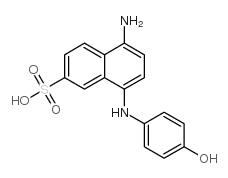 5-amino-8-(4-hydroxyphenylamino)naphthalene-2-sulfonicacid Structure