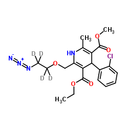 2-[(2-Azidoethoxy-d4)methyl]-4-(2-chlorophenyl)-3-ethoxycarbonyl-5-methoxycarbonyl)-6-methyl-1,4-dihydropyridine Structure