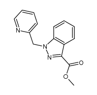 methyl 1-(pyridin-2-ylmethyl)-1H-indazole-3-carboxylate结构式