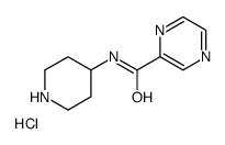 N-4-哌啶基-2-吡嗪甲酰胺盐酸盐结构式