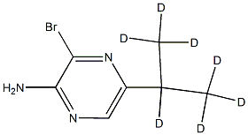 2-Amino-3-bromo-5-(iso-propyl-d7)-pyrazine结构式