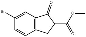 1H-Indene-2-carboxylic acid, 6-bromo-2,3-dihydro-1-oxo-, methyl ester structure