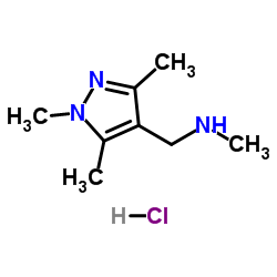 1H-Pyrazole-4-methanamine, N,1,3,5-tetramethyl-, hydrochloride (1:1)结构式