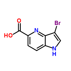 3-Bromo-1H-pyrrolo[3,2-b]pyridine-5-carboxylic acid结构式
