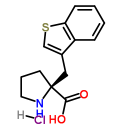 (S)-ALPHA-(3-BENZOTHIOPHENYLMETHYL)-PROLINE-HCL structure