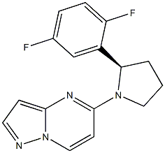 (2R)-2-(2,5-difluorophenyl)-1-{pyrazolo[1,5-a]pyrimidin-5-yl}pyrrolidine structure