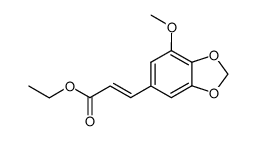 (E)-ethyl 3-(7-methoxybenzo[d][1,3]dioxol-5-yl)acrylate结构式