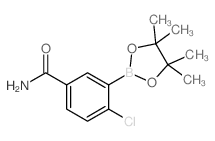 4-氯-3-(4,4,5,5-四甲基-1,3,2-二氧硼杂环戊烷-2-基)苯甲酰胺结构式
