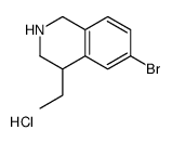 6-bromo-4-ethyl-1,2,3,4-tetrahydroisoquinoline,hydrochloride Structure