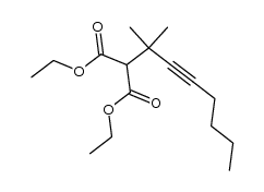 diethyl 2-(2-methyloct-3-yn-2-yl)malonate Structure