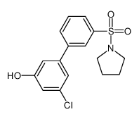 3-chloro-5-(3-pyrrolidin-1-ylsulfonylphenyl)phenol结构式