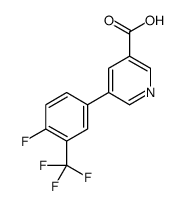 5-[4-fluoro-3-(trifluoromethyl)phenyl]pyridine-3-carboxylic acid结构式