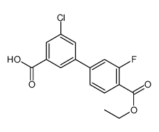 3-chloro-5-(4-ethoxycarbonyl-3-fluorophenyl)benzoic acid Structure