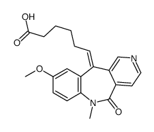 (6Z)-6-(9-methoxy-6-methyl-5-oxopyrido[4,3-c][1]benzazepin-11-ylidene)hexanoic acid Structure